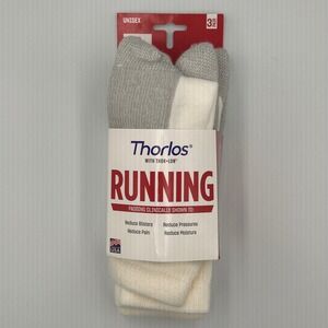 Thorlos Unisex‎ Medium Running Socks 3 Pair Pack Thor Lon Padding USA Made Crew